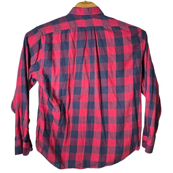 Vineyard Vines Slim Fit Crosby Shirt Large Long Sleeve Button Down Red Blue Plai - Picture 3 of 5